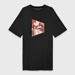 Женская футболка-платье Нацу, Луффи и Сайтама Лучшие из сёнэна
