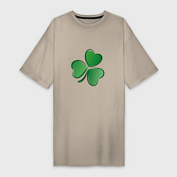 Женская футболка-платье Ирландский Клевер День Св Патрика