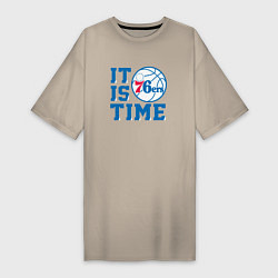 Женская футболка-платье It Is Philadelphia 76ers Time Филадельфия Севенти