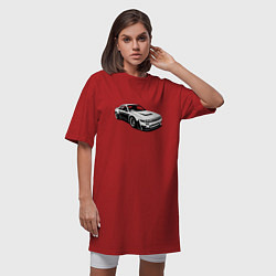 Футболка женская-платье Nissan Silvia S13 RB, цвет: красный — фото 2
