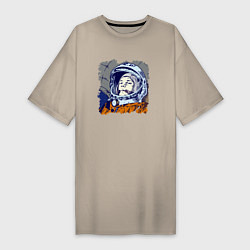 Женская футболка-платье Gagarin Never forget