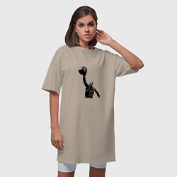 Футболка женская-платье Jordan - Dunk, цвет: миндальный — фото 2