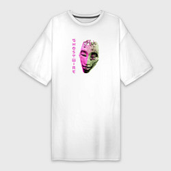 Футболка женская-платье Маска Ghostwire, цвет: белый