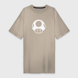 Женская футболка-платье Грибок из Марио