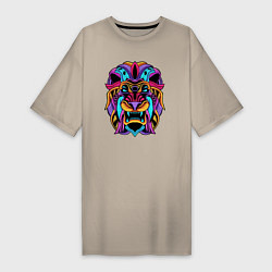 Женская футболка-платье Color lion Neon