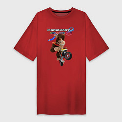 Женская футболка-платье Mario Kart 8 Deluxe Donkey Kong