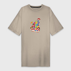 Женская футболка-платье Дети с цифрами
