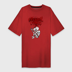 Женская футболка-платье Cannibal Corpse skeleton