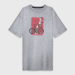 Женская футболка-платье Bike punk cats