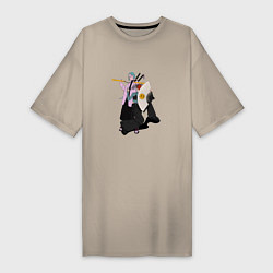 Женская футболка-платье ХРАБРЫЕ ОТЧАЯННЫЕ ЯПОНСКИЕ ДЕВУШКИ-САМУРАИ