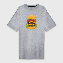 Женская футболка-платье Самый вкусный гамбургер