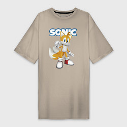 Женская футболка-платье Майлз Тейлз Прауэр Sonic Видеоигра