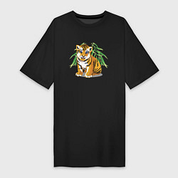 Женская футболка-платье Прикольный тигрёнок Cutie
