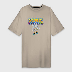 Женская футболка-платье Silver Hedgehog Sonic Video Game