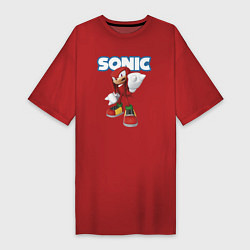 Женская футболка-платье Knuckles Echidna Sonic Video game Ехидна Наклз Вид