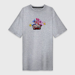 Женская футболка-платье Poppy Playtime Mommy Long Legs, Huggy, Kissy, Popp