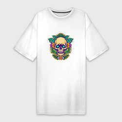 Женская футболка-платье Summer - Skull