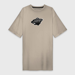 Женская футболка-платье Minnesota Wild Серый