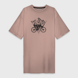 Женская футболка-платье Downhill ride bike