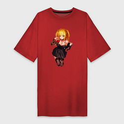 Женская футболка-платье Миса с яблочком DEATH NOTE