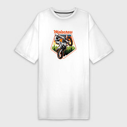 Женская футболка-платье Motocross - Мотокросс