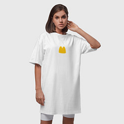 Футболка женская-платье Вкусно и грустно Макдональдс пародия McDonalds Par, цвет: белый — фото 2