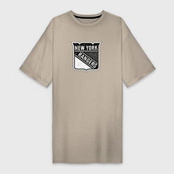 Женская футболка-платье New York Rangers Серый
