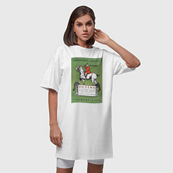 Футболка женская-платье Outing Винтажная обложка журнала, цвет: белый — фото 2
