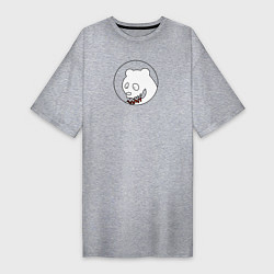 Женская футболка-платье Забавный медведь