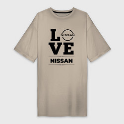 Футболка женская-платье Nissan Love Classic, цвет: миндальный