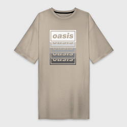 Женская футболка-платье Растворяющийся логотип OASIS