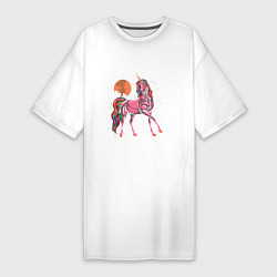 Женская футболка-платье UNICORN HORSE