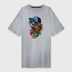 Женская футболка-платье Cat Swag