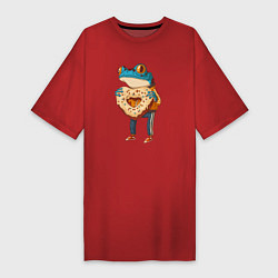 Женская футболка-платье Пряничная лягушка