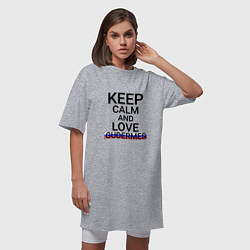 Футболка женская-платье Keep calm Gudermes Гудермес, цвет: меланж — фото 2