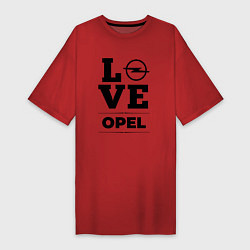 Футболка женская-платье Opel Love Classic, цвет: красный