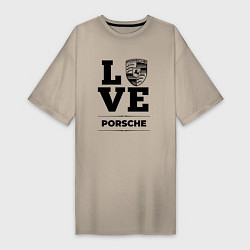 Футболка женская-платье Porsche Love Classic, цвет: миндальный