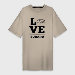 Женская футболка-платье Subaru Love Classic
