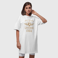 Футболка женская-платье Эпическая легенда футбола 1986, цвет: белый — фото 2
