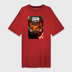 Женская футболка-платье Doom eternal - poster