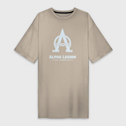 Женская футболка-платье Альфа легион винтаж лого