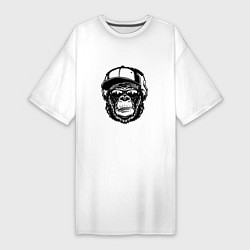 Женская футболка-платье Gorilla rapper