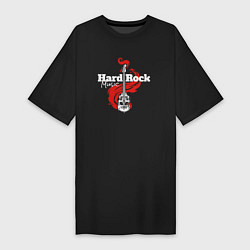Женская футболка-платье Hard rock music