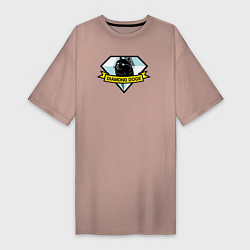 Женская футболка-платье Пёс Доге на логотипе