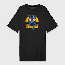 Женская футболка-платье Потрясающий котэ с 1990 года