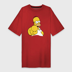 Женская футболка-платье Гомер Симпсон указывает пальцем