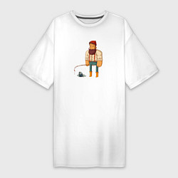 Женская футболка-платье Хипстер-рыбак