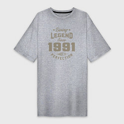 Женская футболка-платье Живая легенда 1991