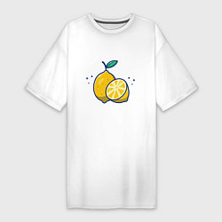 Женская футболка-платье Вкусные Лимончики