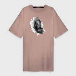 Женская футболка-платье Оффроад акварель